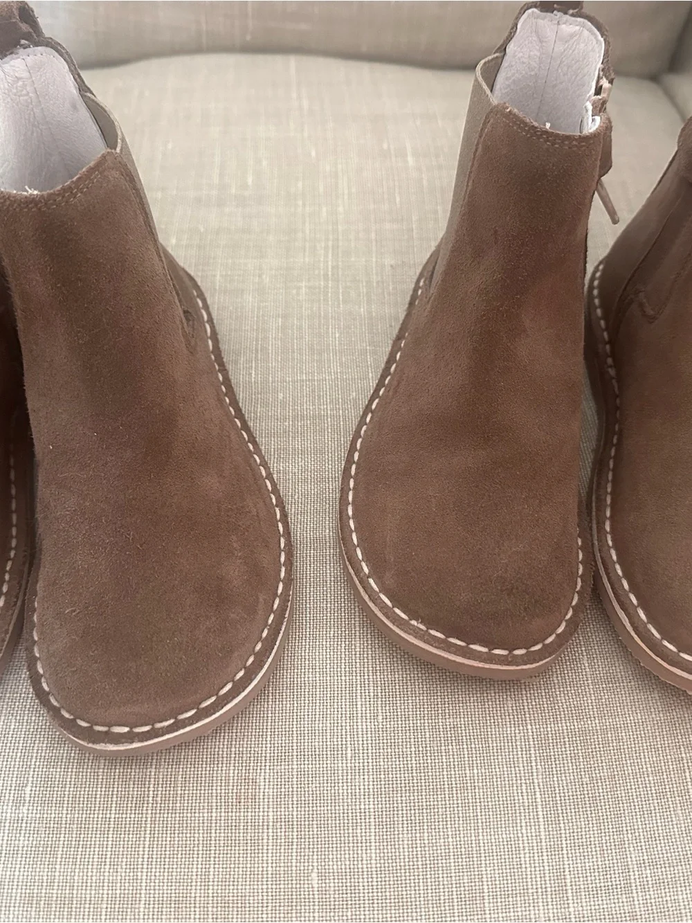 Suede Ankle Boots in Brown